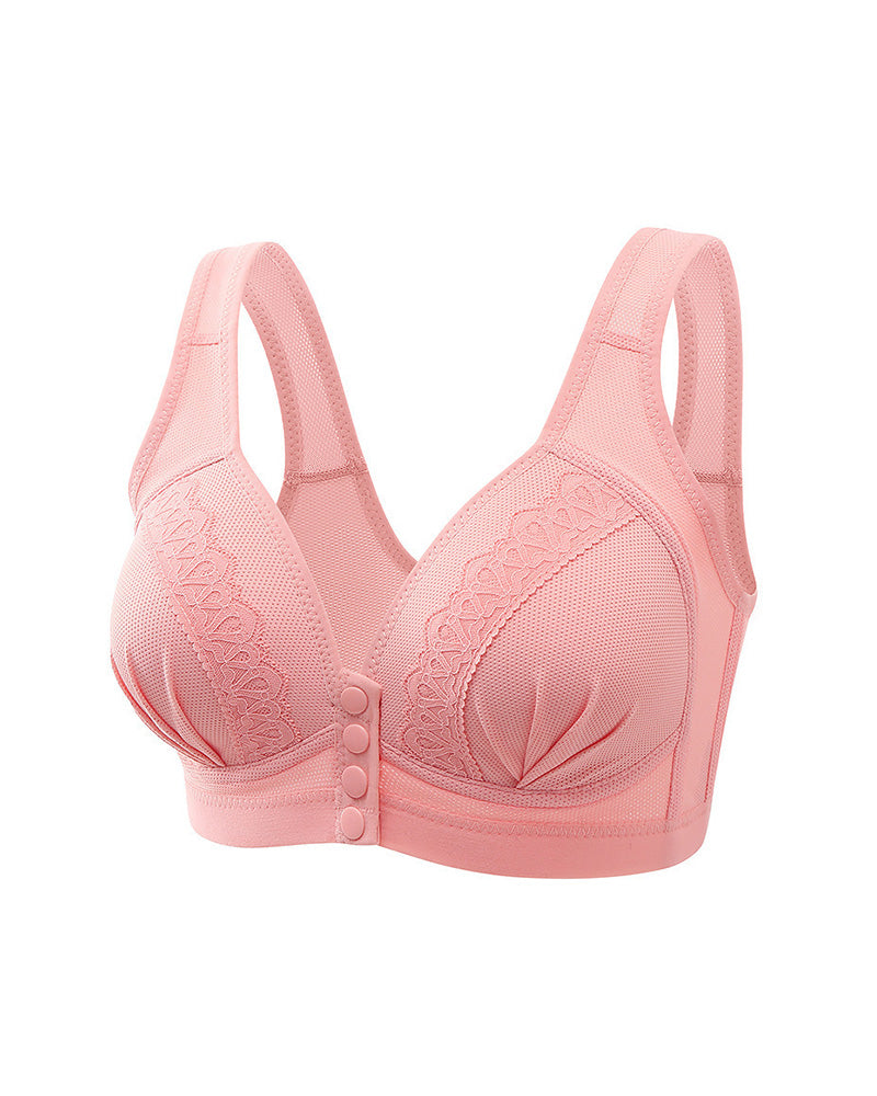 Willluxe® Easy Wear Front-Closure Wire-Free Full Coverage Bra