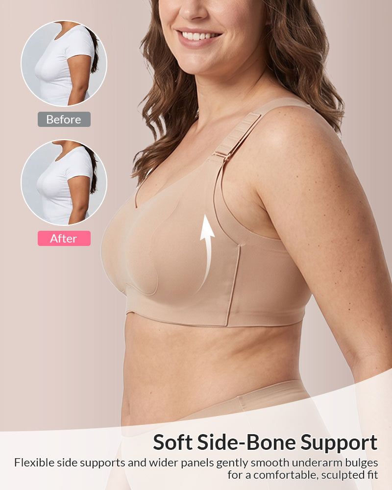 Willluxe® Wirefree Adjustable Seamless Minimizer Bra