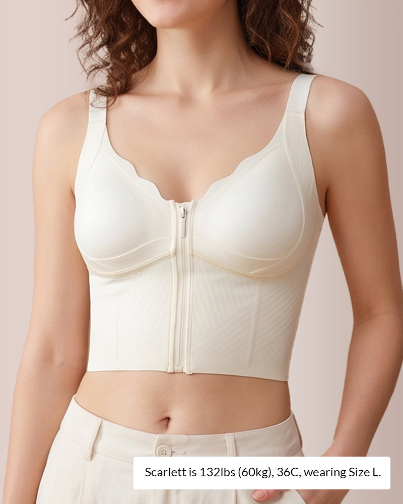 Willluxe® Seamless Front-Zip Lifting Bra Vest