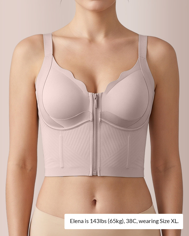 Willluxe® Seamless Front-Zip Lifting Bra Vest