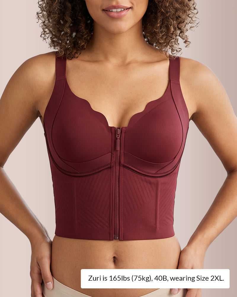 Willluxe® Seamless Front-Zip Lifting Bra Vest