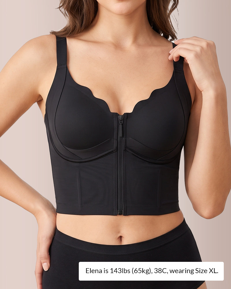 Willluxe® Seamless Front-Zip Lifting Bra Vest