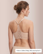 Willluxe® Wirefree Lace Racerback Push-Up Bra