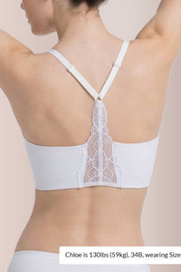 Willluxe® Wirefree Lace Racerback Push-Up Bra