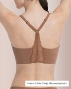 Willluxe® Wirefree Lace Racerback Push-Up Bra