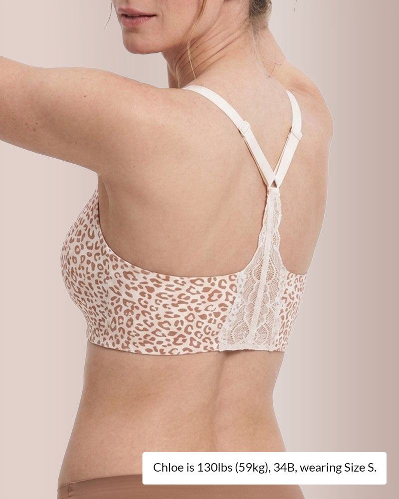 Willluxe® Wirefree Lace Racerback Push-Up Bra