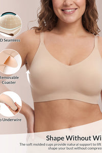 Willluxe® Wirefree Lace Racerback Push-Up Bra
