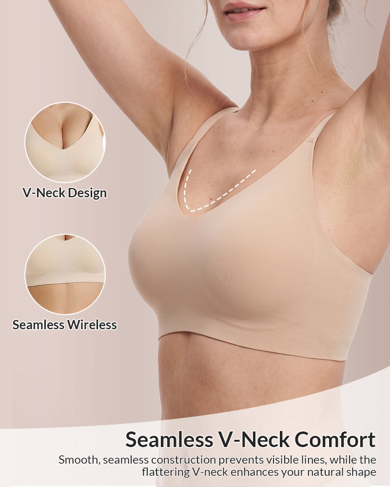 Willluxe® Wirefree Lace Racerback Push-Up Bra