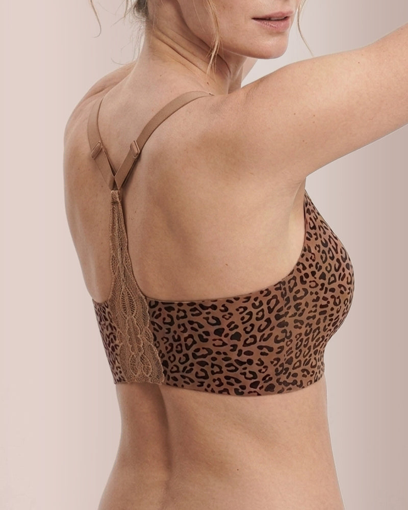 Willluxe® Wirefree Lace Racerback Push-Up Bra