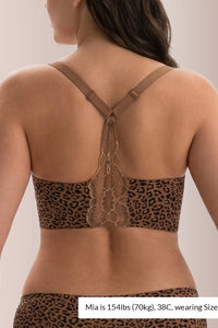 Willluxe® Wirefree Lace Racerback Push-Up Bra