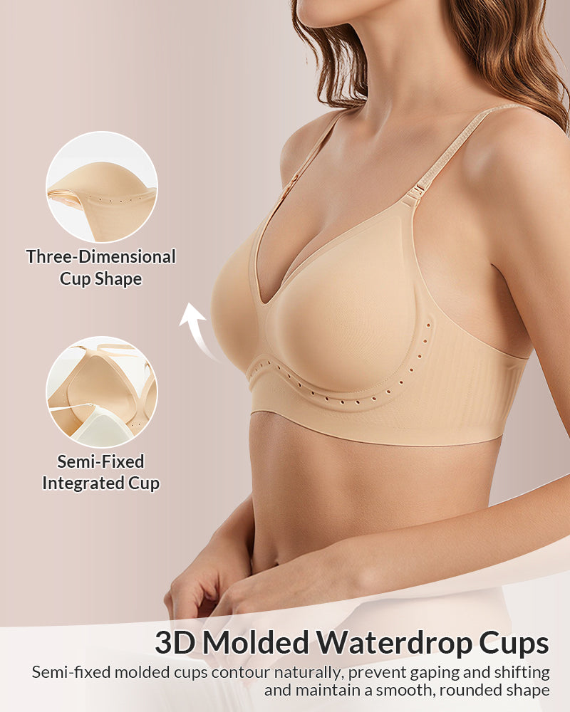 Willluxe® Convertible Halter Backless Bra Seamless Push-Up Bralette
