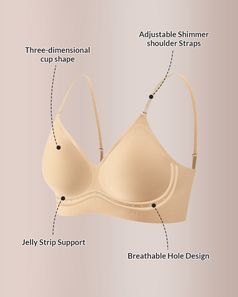 Willluxe® Convertible Halter Backless Bra Seamless Push-Up Bralette