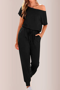 Willluxe® Effortless Off-Shoulder Short Sleeve Jumpsuit