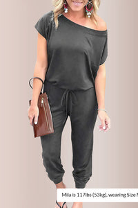 Willluxe® Effortless Off-Shoulder Short Sleeve Jumpsuit