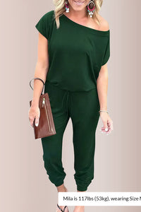 Willluxe® Effortless Off-Shoulder Short Sleeve Jumpsuit