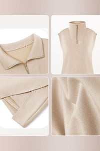Willluxe® Sporty Chic Half-Zip Sleeveless Polo Skort Set