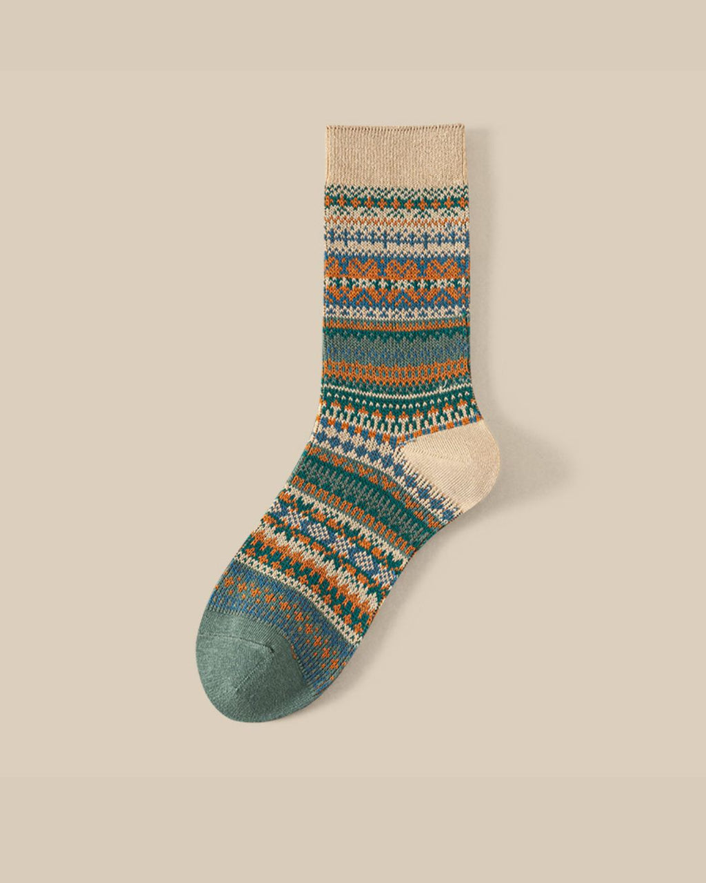 Willluxe® Soft Warm Retro Tribal Color Block Socks