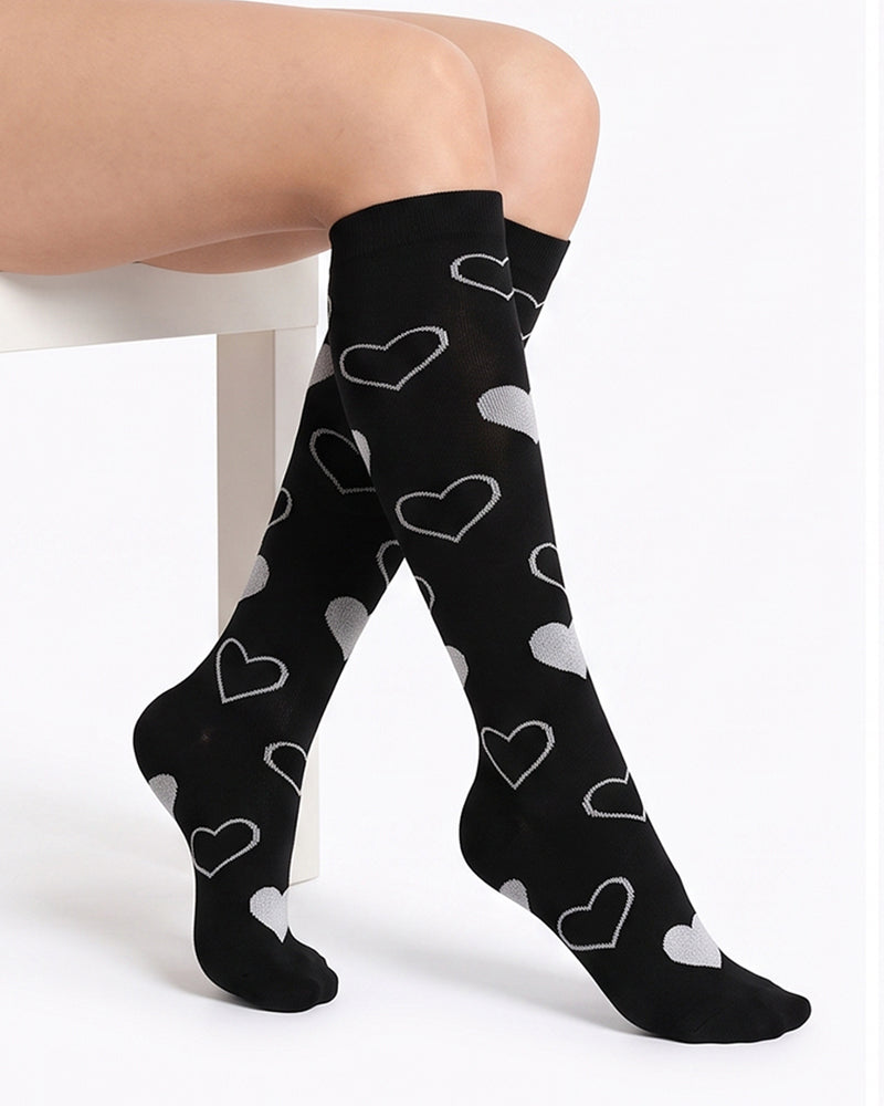 Willluxe® Patterned Knee-High Compression Socks