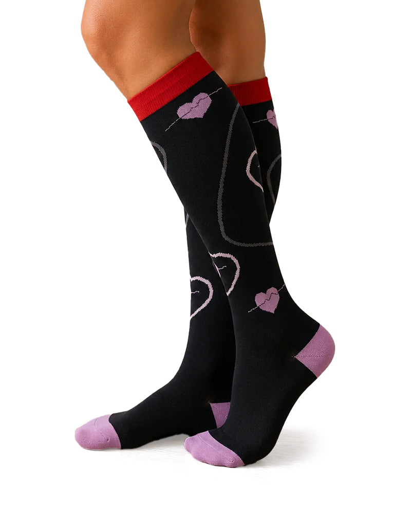 Willluxe® Patterned Knee-High Compression Socks