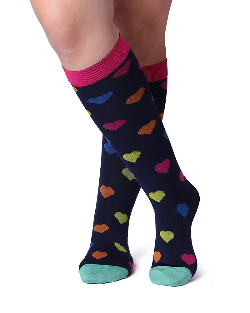 Willluxe® Patterned Knee-High Compression Socks