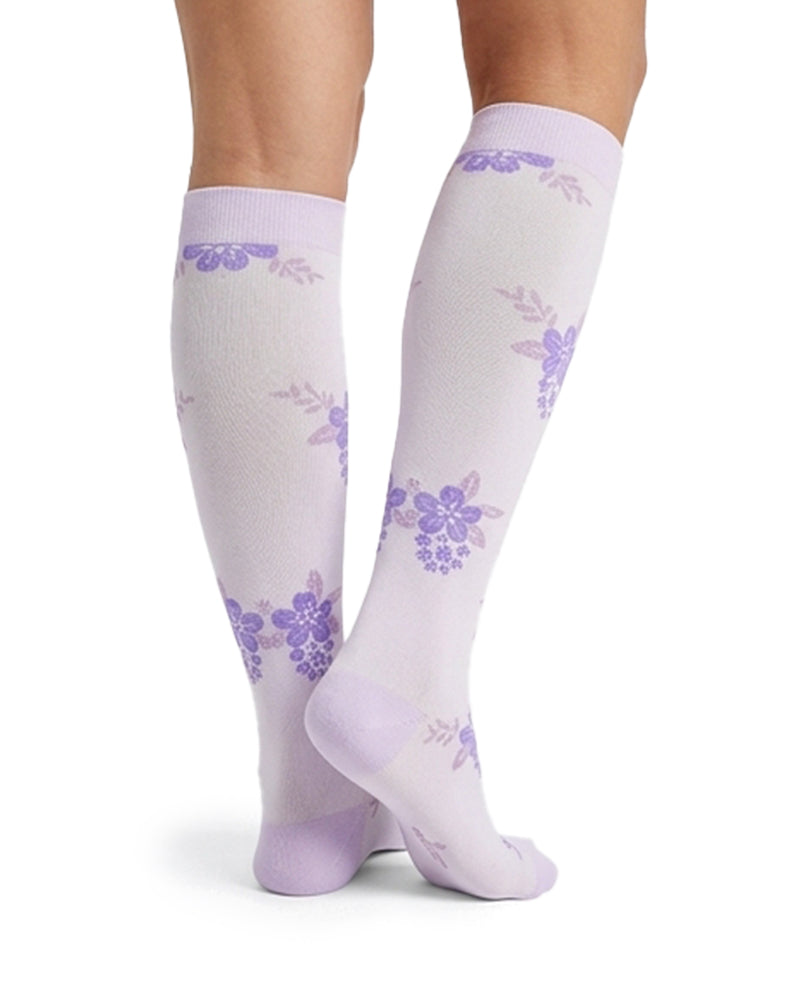 Willluxe® Floral Pattern Compression Knee-High Sports Socks