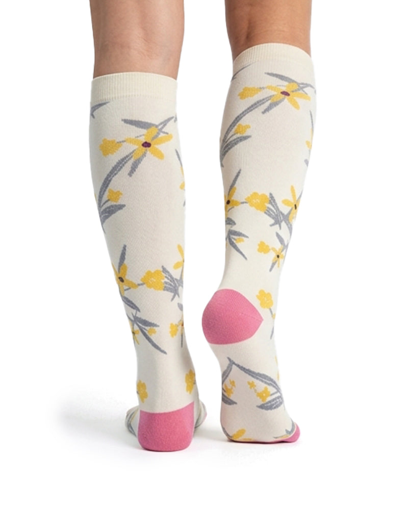 Willluxe® Floral Pattern Compression Knee-High Sports Socks
