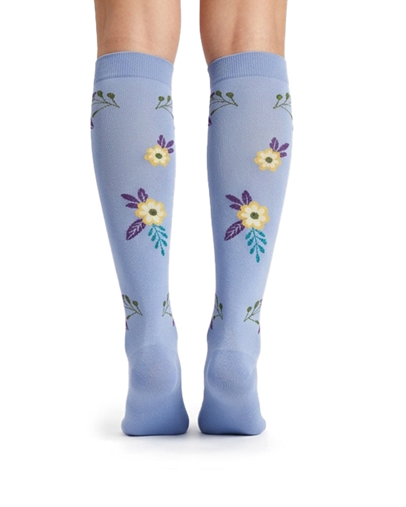 Willluxe® Floral Pattern Compression Knee-High Sports Socks