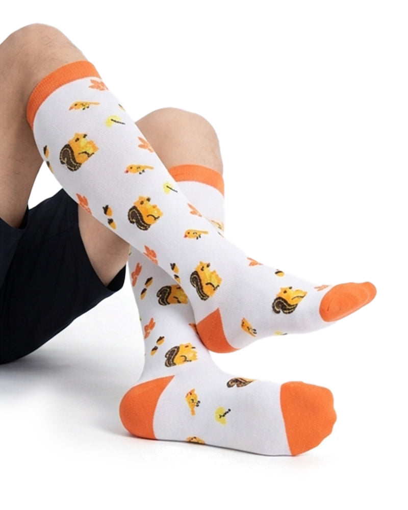Willluxe® Playful Print Knee-High Compression Sports Socks