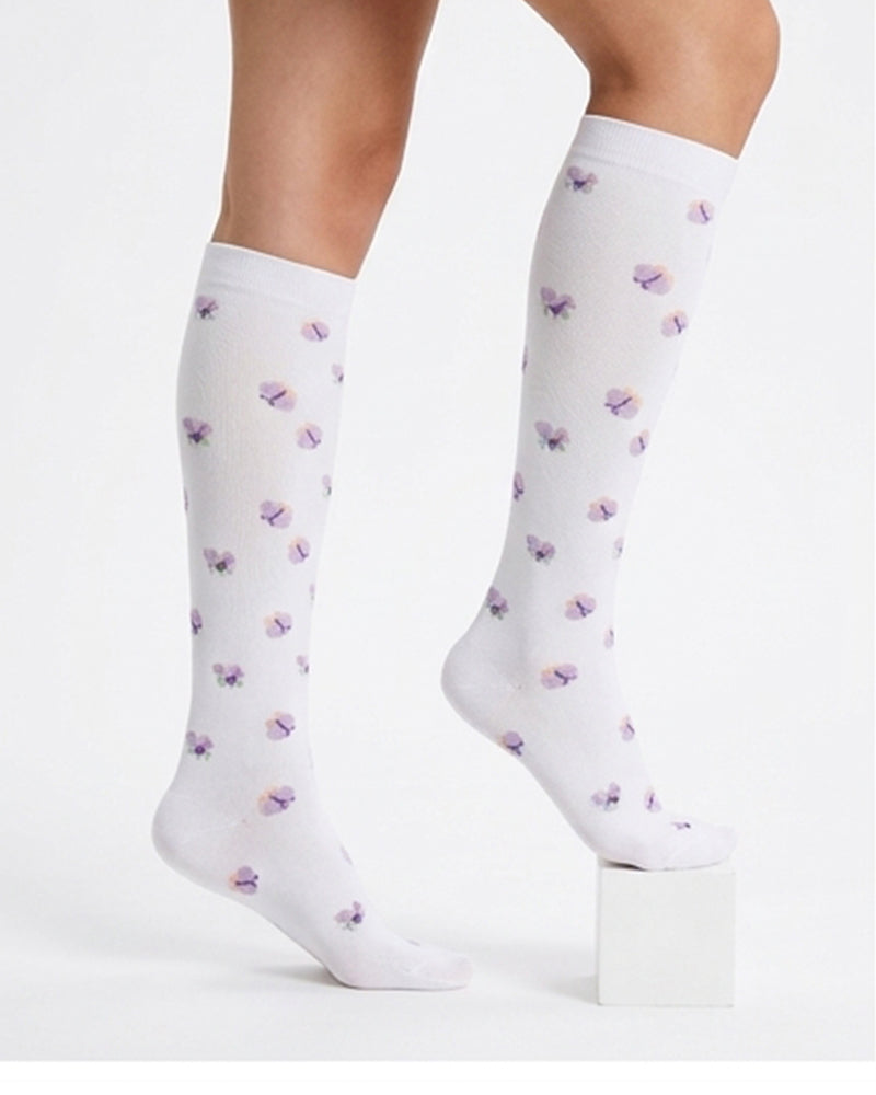 Willluxe® Playful Print Knee-High Compression Sports Socks