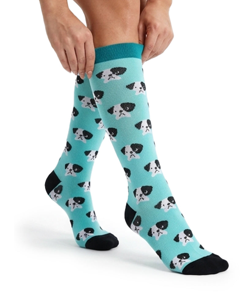 Willluxe® Playful Print Knee-High Compression Sports Socks