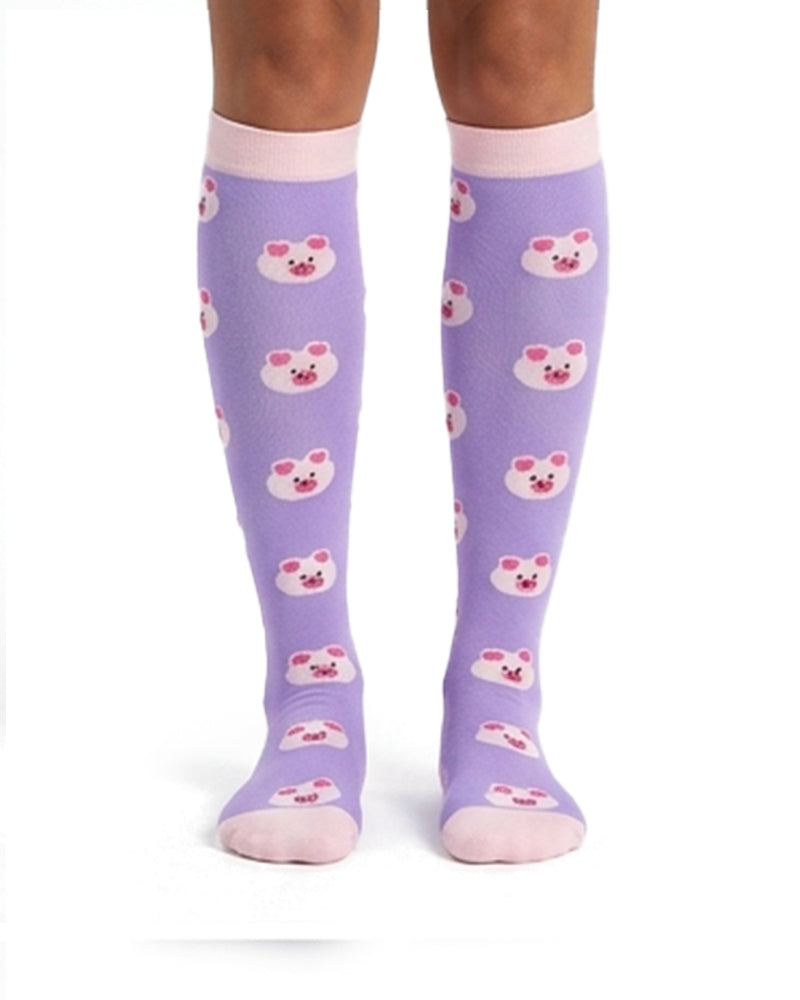 Willluxe® Playful Print Knee-High Compression Sports Socks
