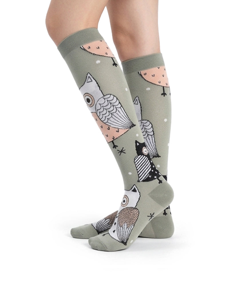 Willluxe® Playful Print Knee-High Compression Sports Socks