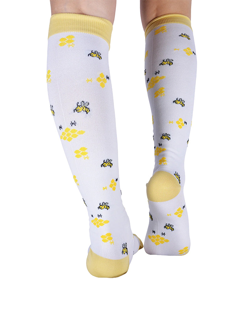 Willluxe® Playful Print Knee-High Compression Sports Socks