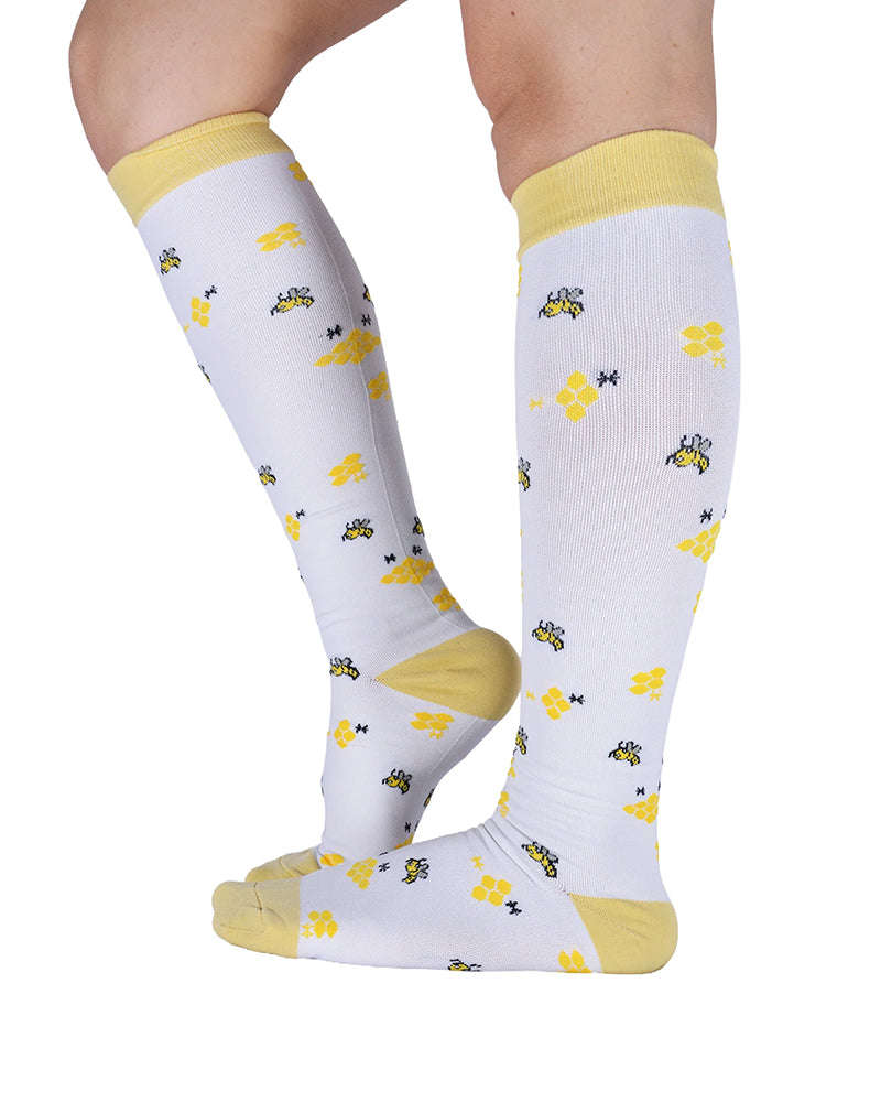 Willluxe® Playful Print Knee-High Compression Sports Socks