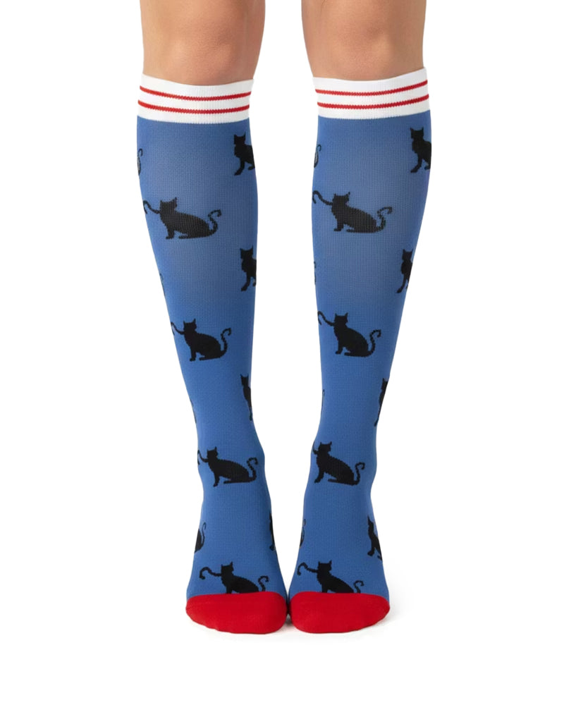 Willluxe® Playful Print Knee-High Compression Sports Socks