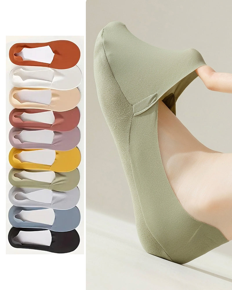 Willluxe® No-Slip Silicone Invisible Boat Socks(5 Pack)