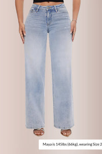 Willluxe® Mid-low Rise Baggy Jeans