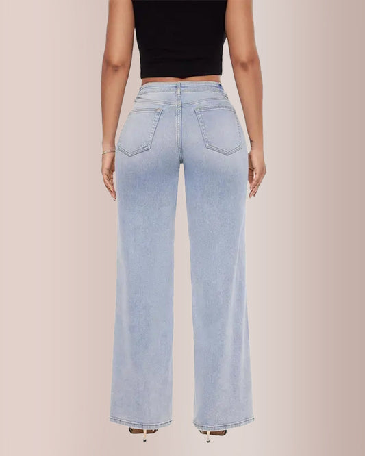 WILLLUXE®  Mid-low Rise Baggy Jeans