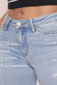 Willluxe® Mid-low Rise Baggy Jeans