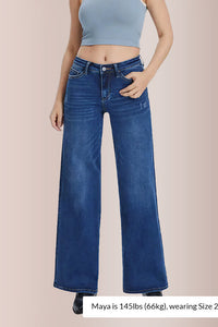 Willluxe® Mid-low Rise Baggy Jeans
