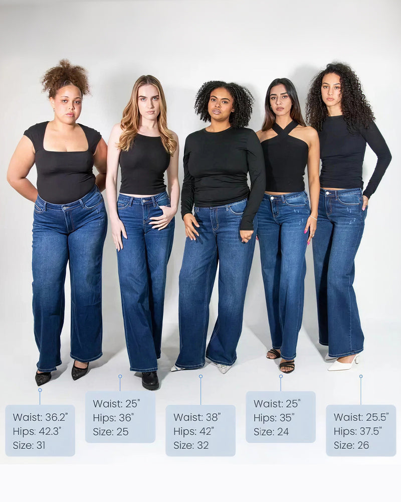 Willluxe® Mid-low Rise Baggy Jeans