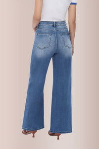 Willluxe® Wide Leg High-waisted Stretchy Jeans