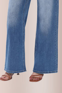 Willluxe® Wide Leg High-waisted Stretchy Jeans