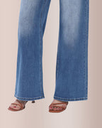 Willluxe® Wide Leg High-waisted Stretchy Jeans