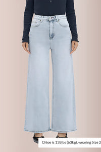 Willluxe® Wide Leg High-waisted Stretchy Jeans