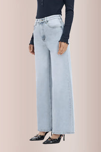 Willluxe® Wide Leg High-waisted Stretchy Jeans
