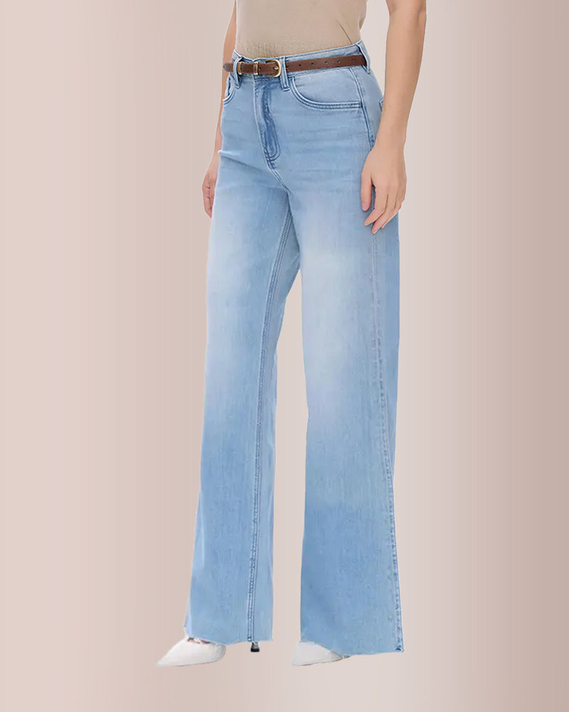 Willluxe® Stretchy High Waist Wide Leg Jeans
