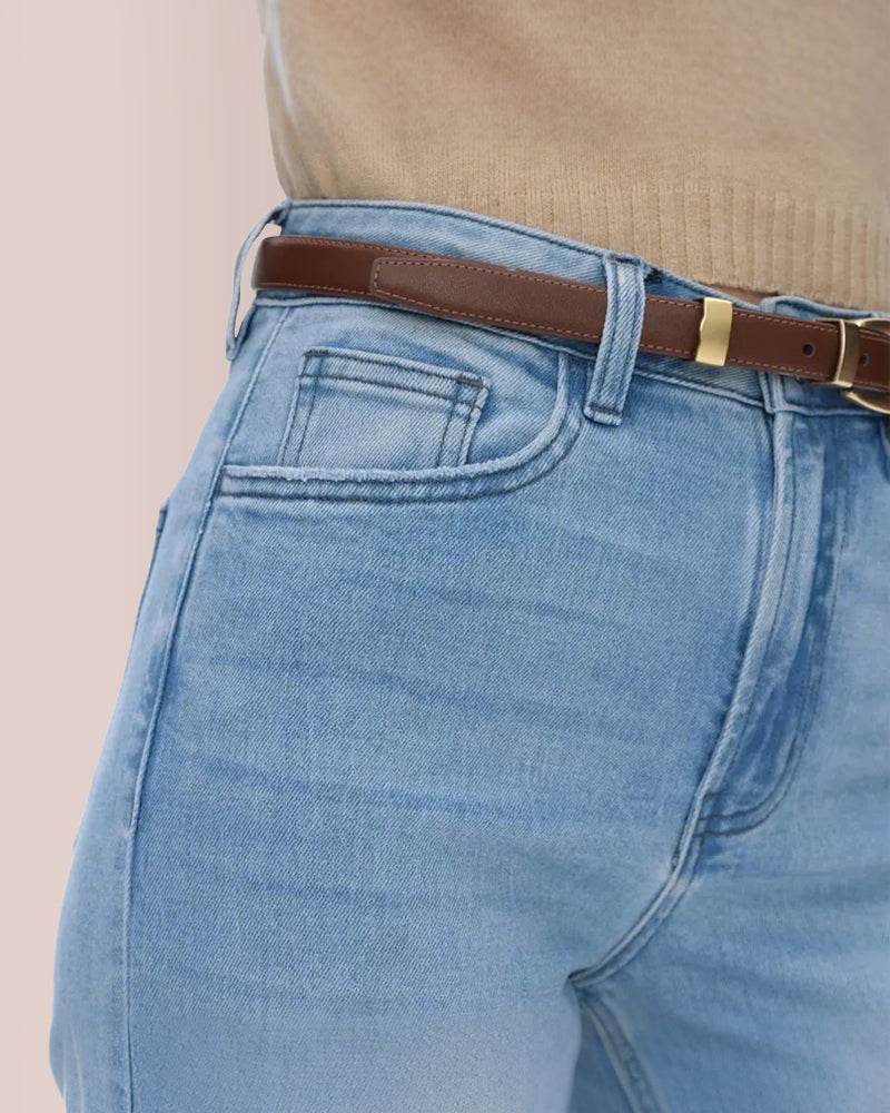 Willluxe® Stretchy High Waist Wide Leg Jeans