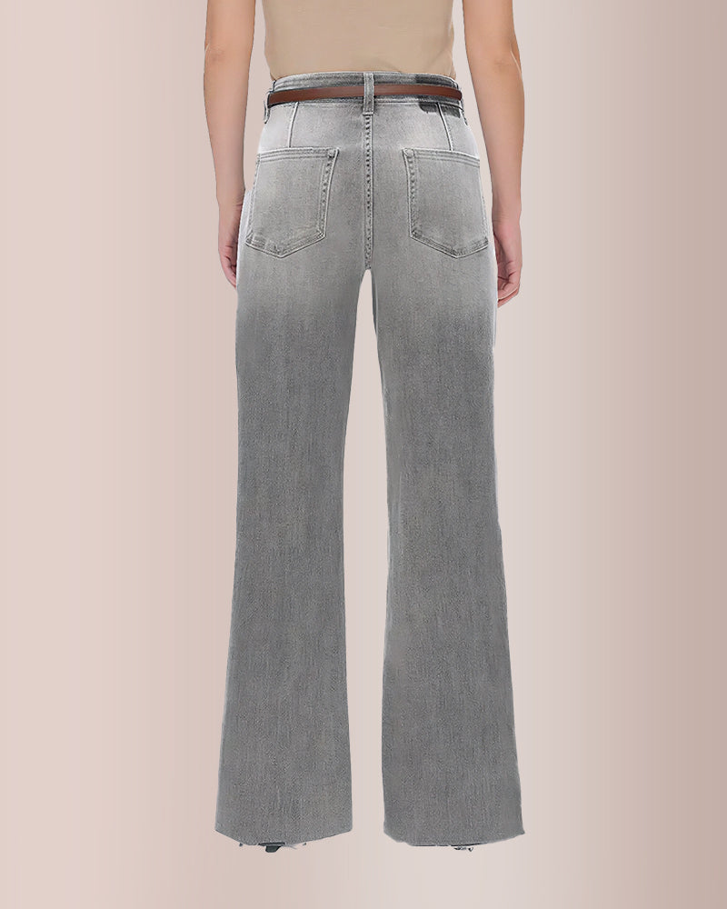 Willluxe® Stretchy High Waist Wide Leg Jeans