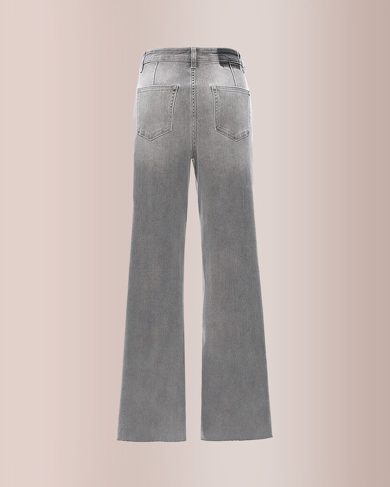 Willluxe® Stretchy High Waist Wide Leg Jeans